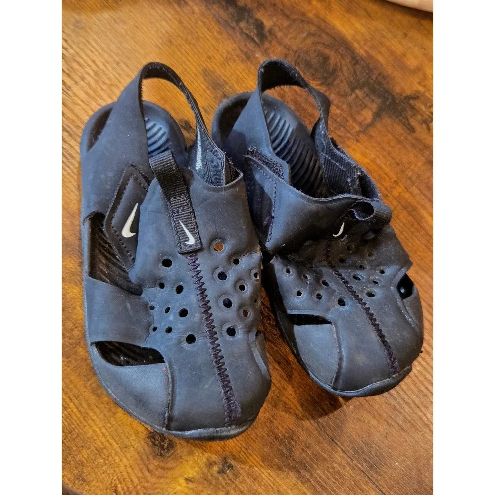Nike Sunray Protect 2 TD Kids Black Water Sandals 943827-001 Size‎ 9C